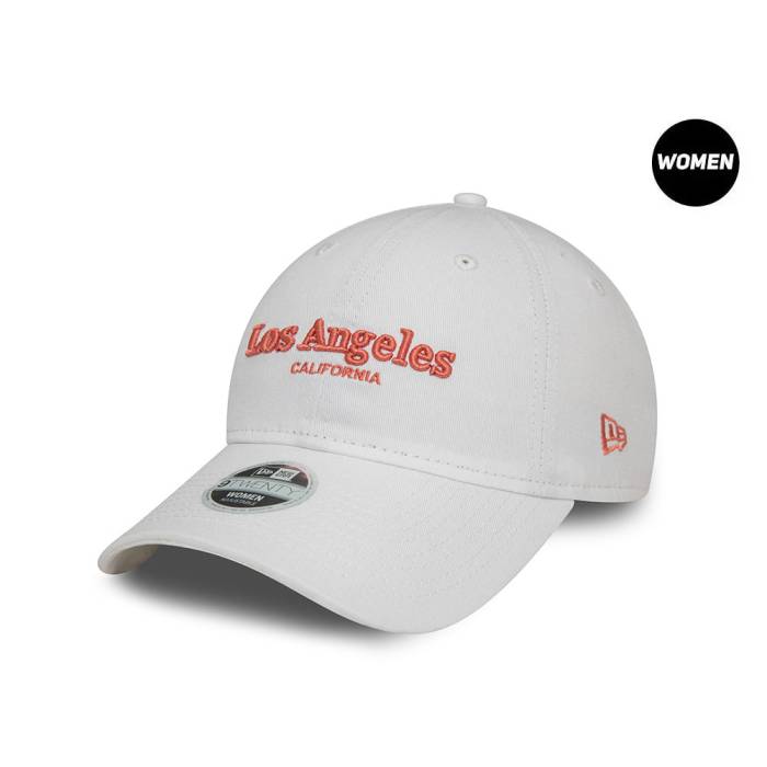 【★百貨店SALE★6/11夜夜中2時迄】ニュー内鰓 New Era 【 Los Angeles California Women 9Twenty Strapback Hat Women White 】 黄金州 レディース 白いこと 白いこと