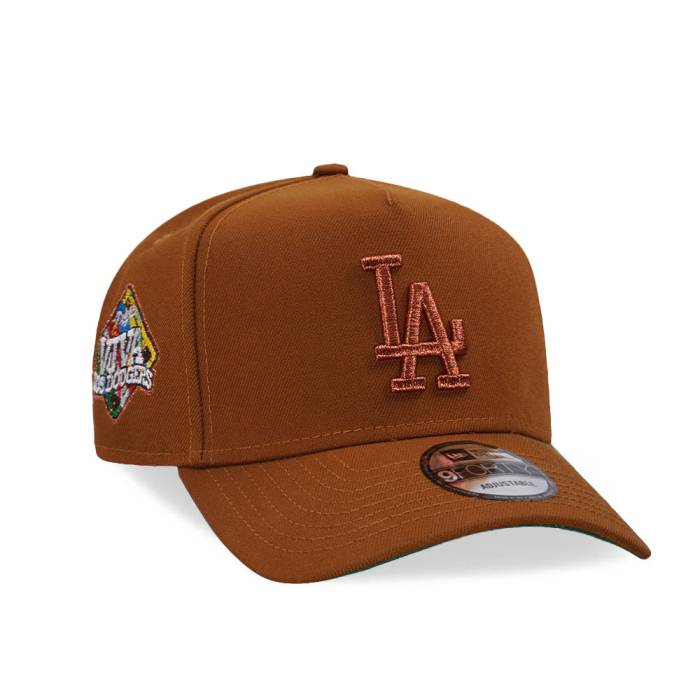ニュー内鰓 New Era 【 Los Angeles Dodgers Viva Copper 9Forty A Frame Snapback Hat Men Brown 】 ドジャース 銅色 コッパー Snapback スナップバック 御徒面子 メンズ 赤銅色 赤銅色
