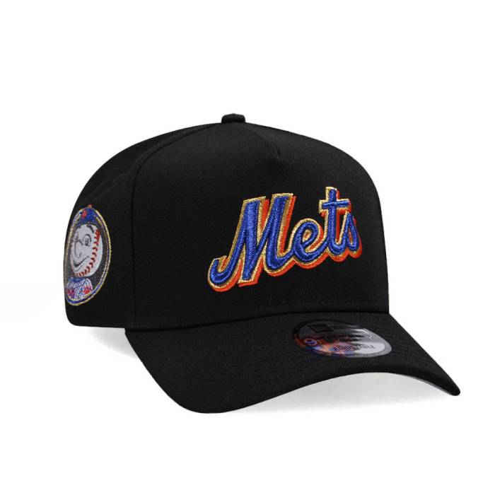 ニューエラ New Era 【 New York Mets Mr. Met Gold Edition 9Forty A Frame Snapback Hat Men Black 】 メッツ ゴールド Snapback スナップバック バッグ メンズ 黒色 ブラック