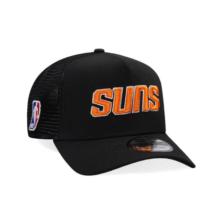 ニューエラ New Era 【 Phoenix Suns Black Classic Edition Trucker 9Forty A Frame Snapback Hat Men Black 】 フェニックス サンズ 黒色 ブラック クラシック トラッカー Snapback スナップバック バッグ メンズ 黒色 ブ
