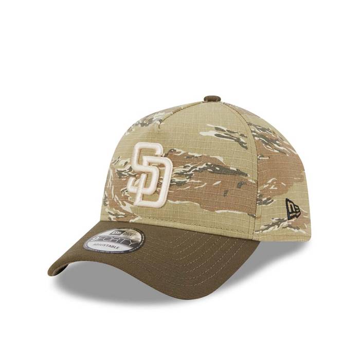 ニューエラ New Era 【 San Diego Padres Tiger Camo Two Tone 9Forty A Frame Snapback Hat Men Camouflage 】 パドレス カモ柄 Snapback スナップバック バッグ メンズ