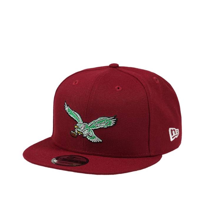 ニューエラ New Era 【 Philadelphia Eagles Red Throwback Edition 9Fifty Snapback Hat Men Wine Red 】 フィラデルフィア イーグルス Red 赤・レッド Snapback スナップバック バッグ メンズ Red 赤・レッド