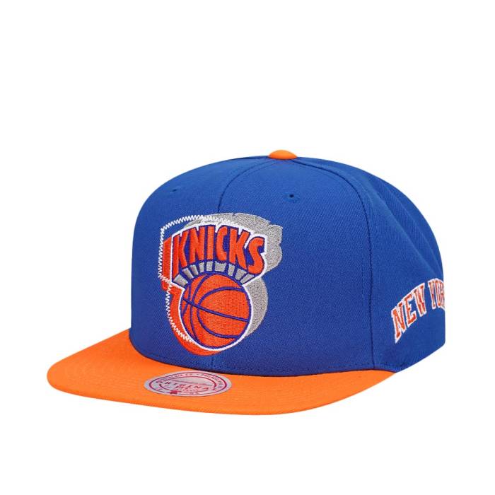ミッチェルアンドネス Mitchell &Amp; Ness 【 New York Knicks Logo Blur Hardwood Classic Snapback Hat Men Blue 】 ニックス ロゴ クラシック Snapback スナップバック バッグ メンズ 青色 ブルー｜スニケス