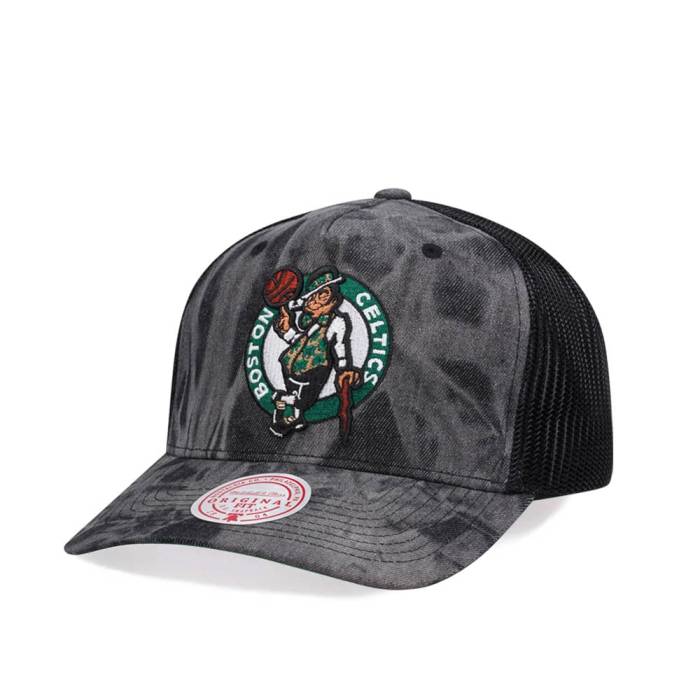 ミッチェルアンドネス Mitchell &Amp; Ness 【 Boston Celtics Burnt Ends Black Trucker Snapback Hat Men Gray 】 ボストン セルティックス 黒色 ブラック トラッカー Snapback スナップバック バッグ メンズ gray 灰色