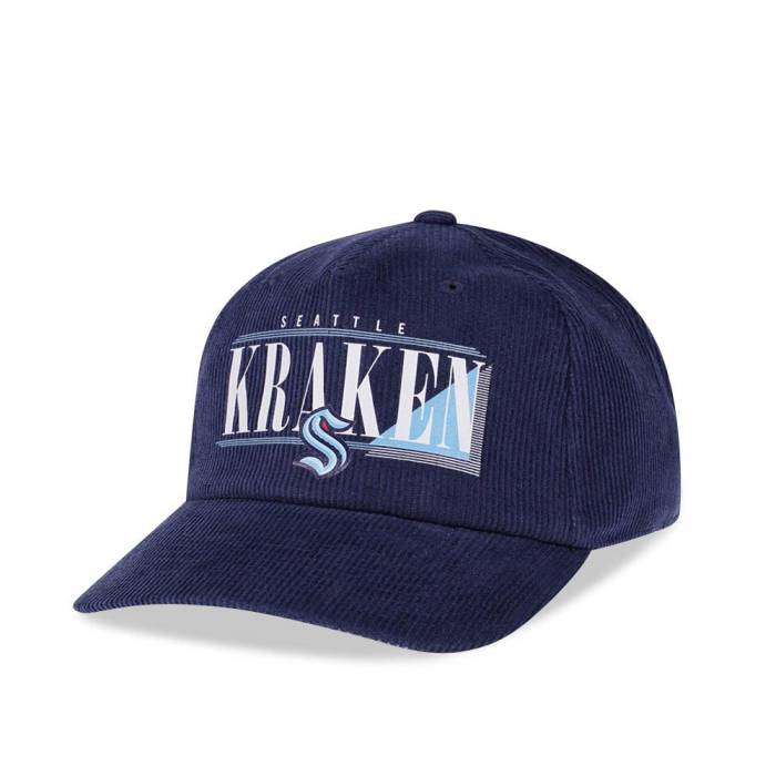 アメリカンニードル American Needle 【 Seattle Kraken Blue Cord Snapback Hat Men Blue 】 シアトル 青色 ブルー Snapback スナップバック バッグ メンズ 青色 ブルー｜スニケス