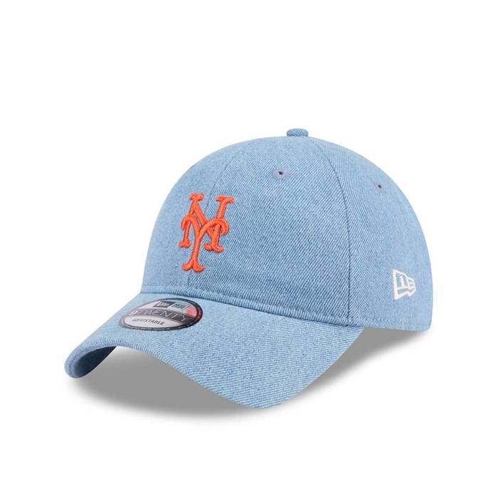 ニューエラ New Era 【 New York Mets Washed Denim 9Twenty Strapback Hat Men Light Blue 】 メッツ デニム メンズ 青色 ブルー