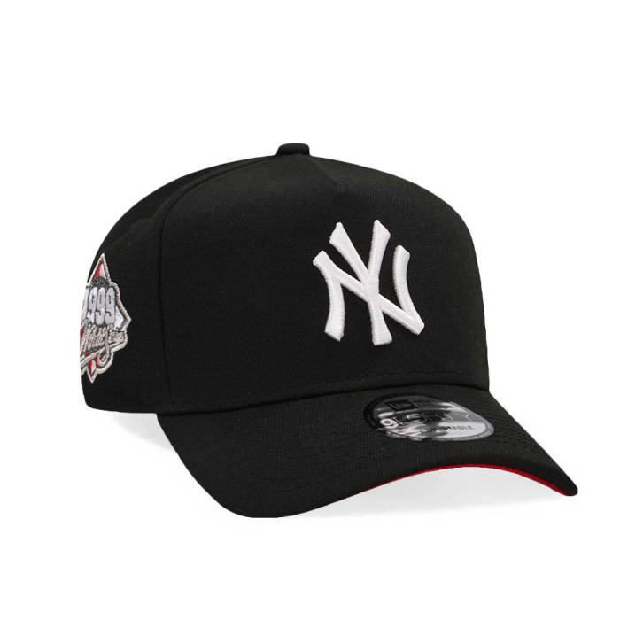 ニューエラ New Era 【 New York Yankees World Series 1999 Black Red Edition 9Forty A Frame Snapback Hat Men Black 】 ヤンキース シリーズ 黒色 ブラック Red 赤・レッド Snapback スナップバック バッグ メンズ 黒色 ブ｜スニケス