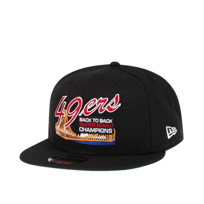 ニューエラ New Era 【 San Francisco 49Ers Back To Back Throwback Edition 9Fifty Snapback Hat Men Black 】 フォーティーナイナーズ Snapback スナップバック バッグ メンズ 黒色 ブラック｜スニケス