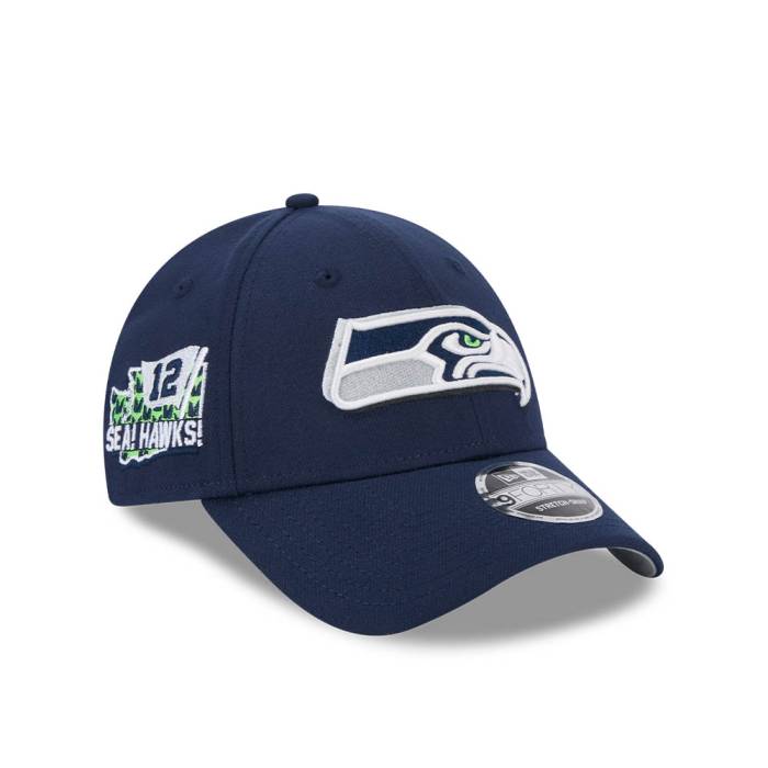 ニューエラ New Era 【 Seattle Seahawks Nfl24 Draft 9Forty Stretch Snapback Hat Men Navy 】 シアトル シーホークス Snapback スナップバック バッグ メンズ 紺色 ネイビー
