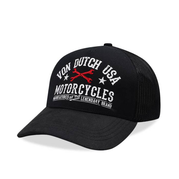 フォンダッチ Von Dutch 【 Screen Print Black Trucker Edition Strapback Hat Men Black 】 黒色 ブラック トラッカー メンズ 黒色 ブラック 12,210円