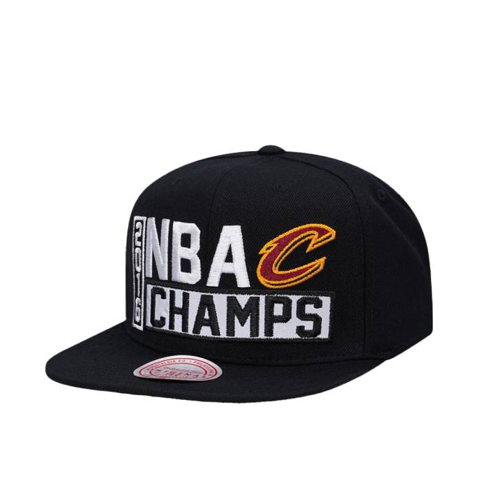 ミッチェルアンドネス Mitchell &Amp; Ness 【 Cleveland Cavaliers Nba Champions 2016 Hardwood Classic Snapback Hat Men Black 】 クリーブランド キャバリアーズ クラシック Snapback スナップバック バッグ メンズ 黒色