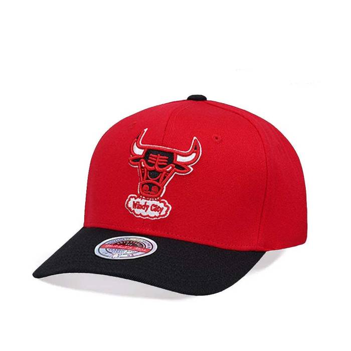 ミッチェルアンドネス Mitchell &Amp; Ness 【 Chicago Bulls Team Two Tone 2.0 Stretch Hardwood Classic Red Flex Snapback Hat Men Red 】 シカゴ ブルズ Team チーム クラシック Red 赤・レッド Snapback スナップバック バッ