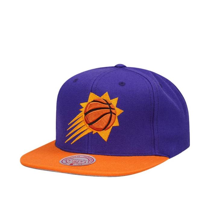 ミッチェルアンドネス Mitchell &Amp; Ness 【 Phoenix Suns Team Two Tone 2.0 Snapback Hat Men Purple 】 フェニックス サンズ Team チーム Snapback スナップバック バッグ メンズ Purple 紫・パープル