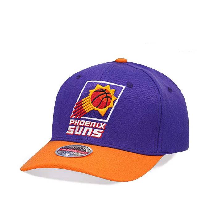 ミッチェルアンドネス Mitchell &Amp; Ness 【 Phoenix Suns Team Two Tone 2.0 Stretch Hardwood Classic Red Flex Snapback Hat Men Purple 】 フェニックス サンズ Team チーム クラシック Red 赤・レッド Snapback スナップバッ