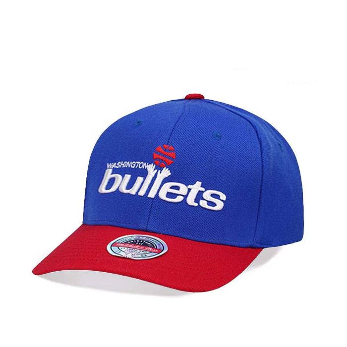 ミッチェルアンドネス Mitchell &Amp; Ness 【 Washington Bullets Team Two Tone 2.0 Hardwood Classic Red Flex Snapback Hat Men Blue 】 ワシントン Team チーム クラシック Red 赤・レッド Snapback スナップバック バッグ メ