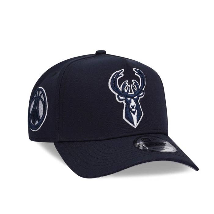 ニューエラ New Era 【 Milwaukee Bucks Navy Classic Edition 9Forty A Frame Snapback Hat Men Navy 】 ミルウォーキー バックス 紺色 ネイビー クラシック Snapback スナップバック バッグ メンズ 紺色 ネイビー｜スニケス
