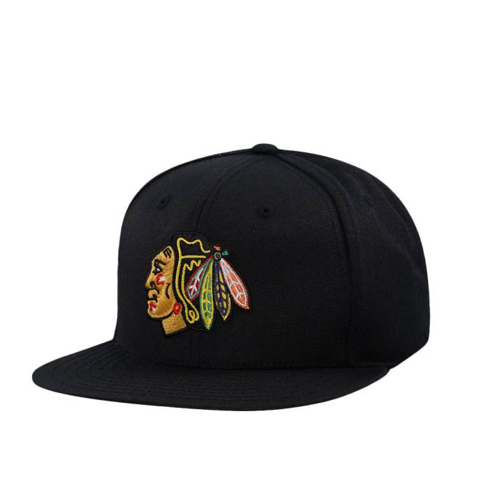アメリカンニードル American Needle 【 Chicago Blackhawks 400 Series Black Snapback Hat Men Black 】 シカゴ ブラックホークス シリーズ 黒色 ブラック Snapback スナップバック バッグ メンズ 黒色 ブラック