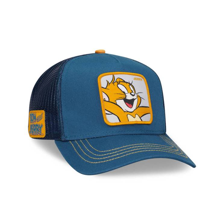 Capslab 【 Tom And Jerry Trucker Snapback Hat Men Blue 】 トラッカー Snapback スナップバック バッグ メンズ 青色 ブルー