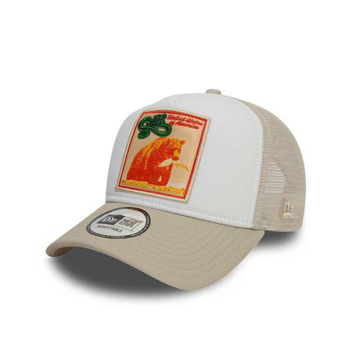 ニューエラ New Era 【 California Patch Beige Trucker A Frame Snapback Hat Men Beige 】 カリフォルニア ベージュ トラッカー Snapback スナップバック バッグ メンズ ベージュ｜スニケス