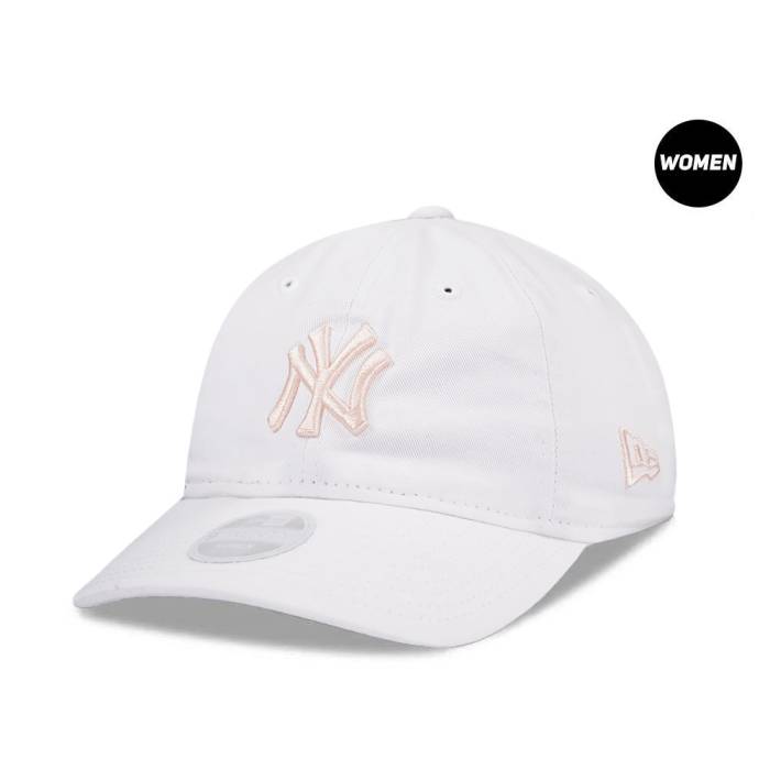【★百貨店SALE★6/11夜夜中2時迄】ニュー内鰓 New Era 【 New York Yankees White Apricot Womens 9Twenty Strapback Hat Women White 】 ヤンキース 白いこと 白いこと レディース レディース 白いこと 白いこと