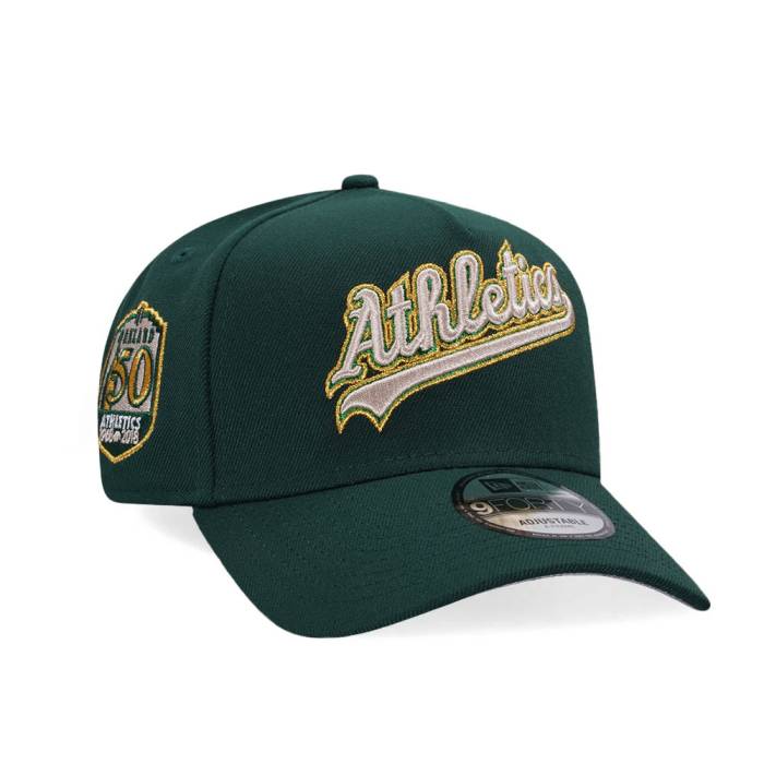 ニューエラ New Era 【 Oakland Athletics 50Th Anniversary Gold Edition 9Forty A Frame Snapback Hat Men Green 】 オークランド アスレチックス ゴールド Snapback スナップバック バッグ メンズ green 緑・グリーン