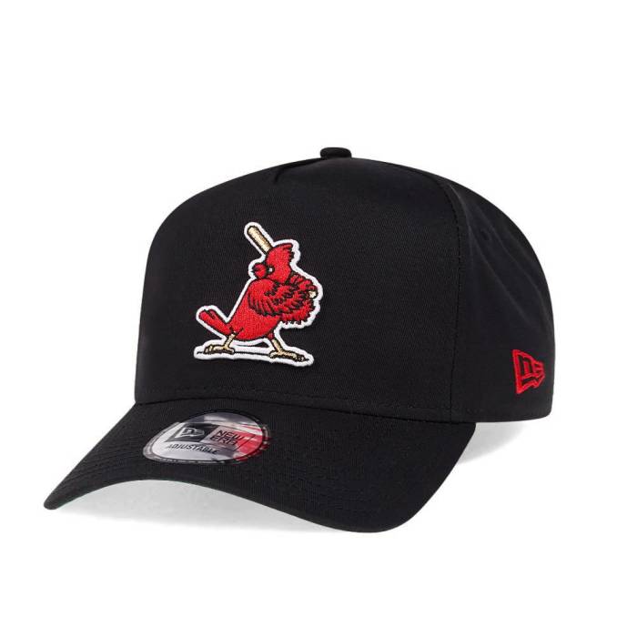 ニューエラ New Era 【 St. Louis Cardinals Black And Red Edition 9Forty A Frame Snapback Hat Men Black 】 カージナルス 黒色 ブラック Red 赤・レッド Snapback スナップバック バッグ メンズ 黒色 ブラック|スニケス
