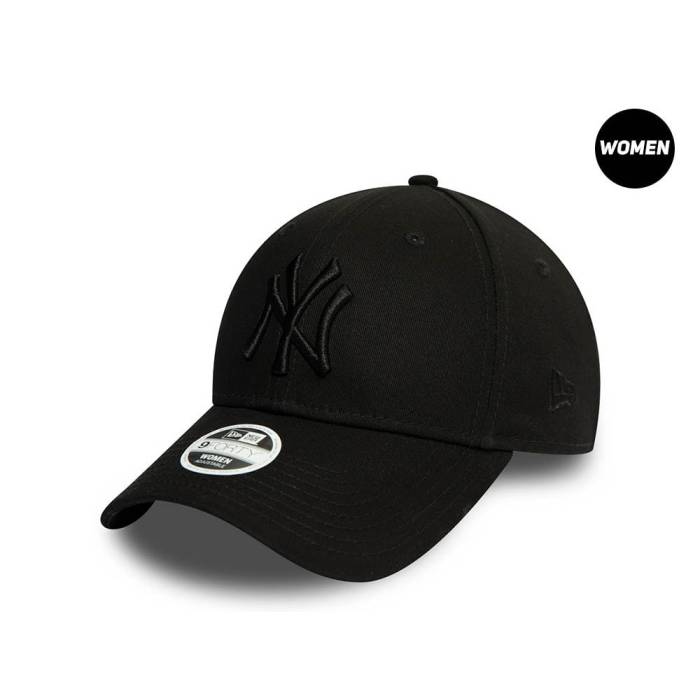 ニュー内鰓 New Era 【 New York Yankees Essential Black And Black Womens 9Forty Strapback Hat Women Black 】 ヤンキース 黒いこと 黒いこと レディース レディース 黒いこと 黒いこと バッグ・小物・ブランド雑貨-レディース帽子