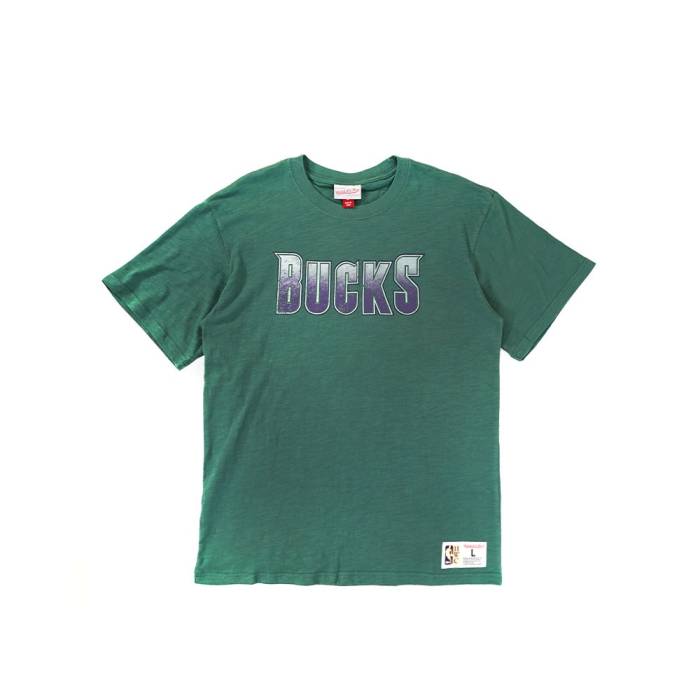 【★百貨店SALE★6/11真夜中2時迄】ミッチェルアンドネス Mitchell \u0026Amp; Ness 【 Milwaukee Bucks Legendary Green Vintage T-Shirt Men 】 ミルウォーキー バックス green 緑・緑であること vintage ビンテージ・ヴィンテージ ティーシャツ メンズ