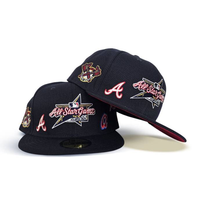 ニューエラ New Era 【 Navy Blue 2025 All Star Game Atlanta Braves Red Bottom 59Fifty Fitted Unisex 】 紺色 ネイビー 青色 ブルー Game ゲーム アトランタ ブレーブス Red 赤・レッド ズボン ボトムス ユニセックス｜スニケス