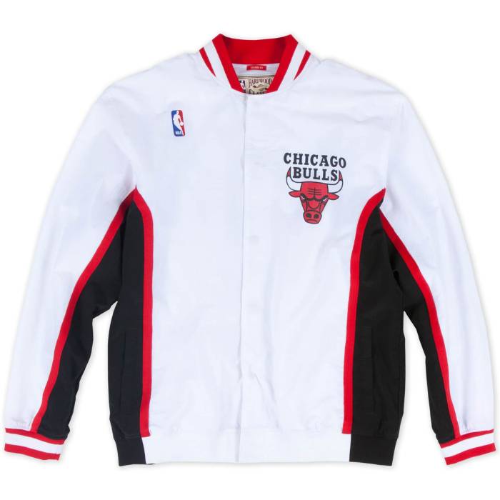 ミッチェル&ネス Mitchell & Ness 【 Authentic White Chicago Bulls 1992-93 Warm Up Jacket Unisex 】 オーセンティック 白色 ホワイト シカゴ ブルズ ウォーム Jacket ジャケット ユニセックス