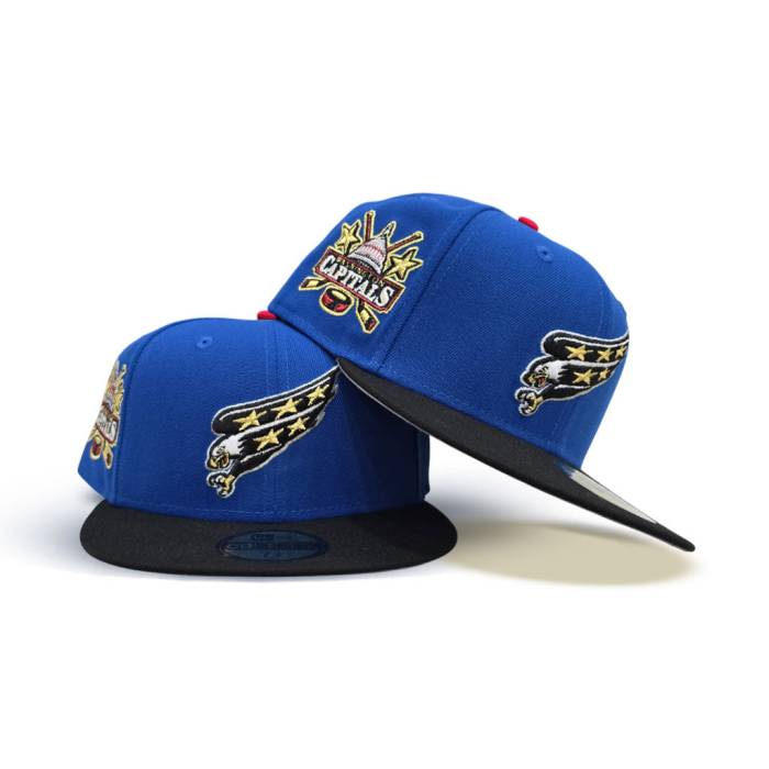ニューエラ New Era 【 Royal Blue Washington Capitals Black Visor Gray Bottom Capitals Side Patch 59Fifty Fitted Unisex 】 青色 ブルー ワシントン キャピタルズ 黒色 ブラック gray 灰色・グレー・グレイ ズボン ボト|スニケス