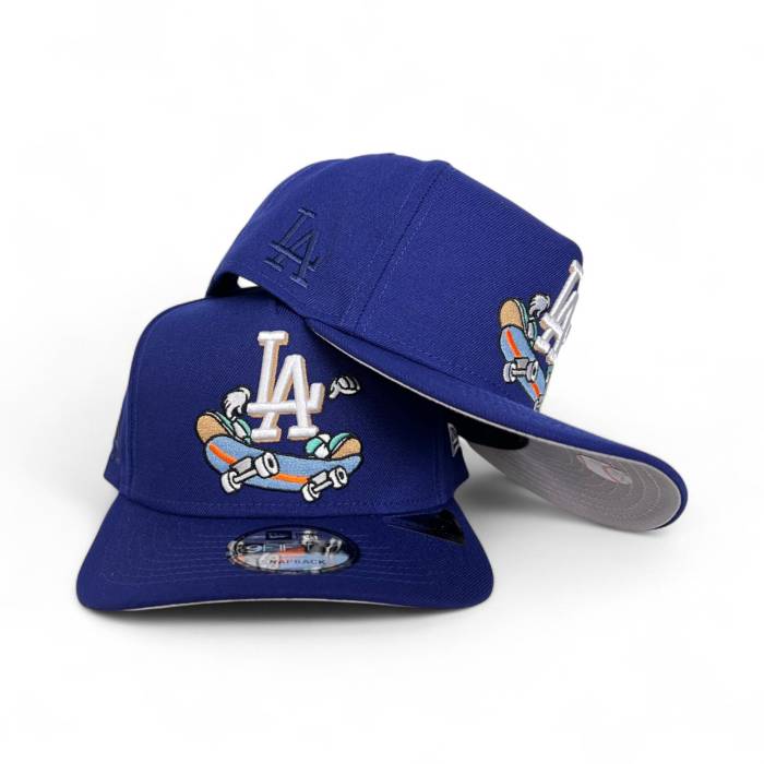 ニューエラ New Era 【 Royal Blue Los Angeles Dodgers Curved Brim Gray Bottom Cartoon Pack 9Fifty A-Frame Snapback Unisex 】 青色 ブルー ドジャース gray 灰色・グレー・グレイ ズボン ボトムス Snapback スナップバック|スニケス
