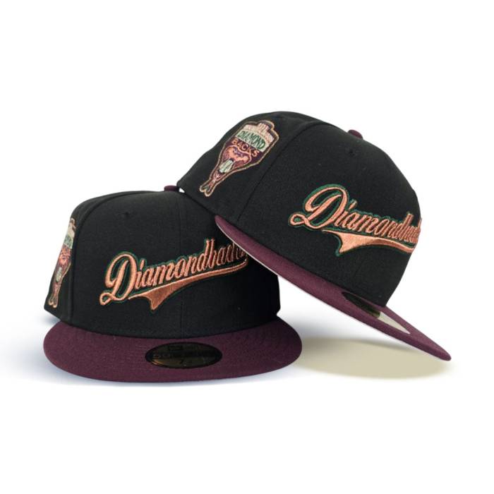 ニューエラ New Era 【 Black Arizona Diamondbacks Maroon Visor Gray Bottom 1998 Inaugural Season Side Patch 59Fifty Fitted Unisex 】 黒色 ブラック アリゾナ ダイヤモンドバックス マルーン gray 灰色・グレー・グレイ｜スニケス
