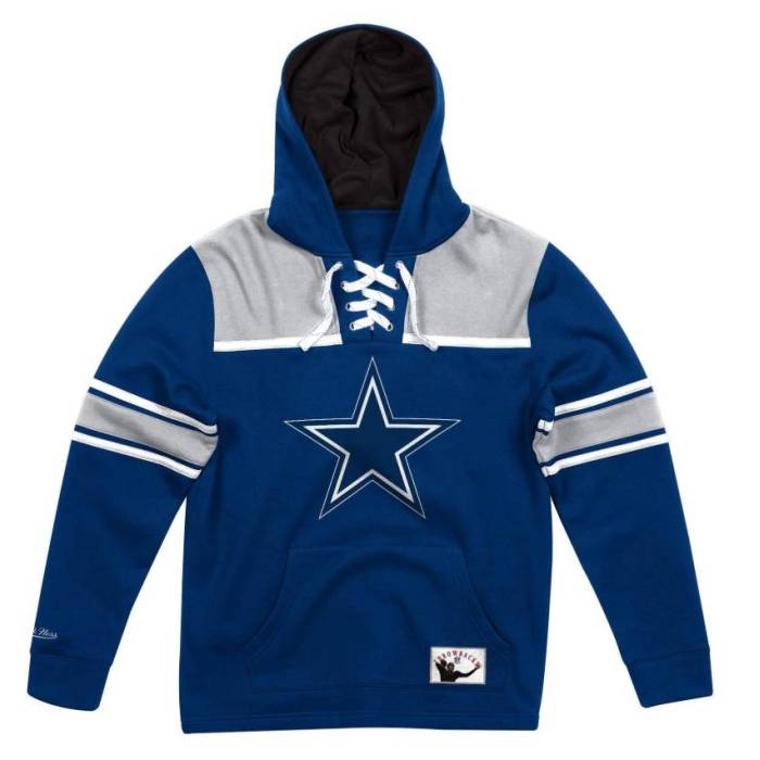 - 【 Mitchell & Ness Dallas Cowboys Fleece Hockey Hoodie Unisex 】 ダラス カウボーイズ フリース フーディー パーカー ユニセックス