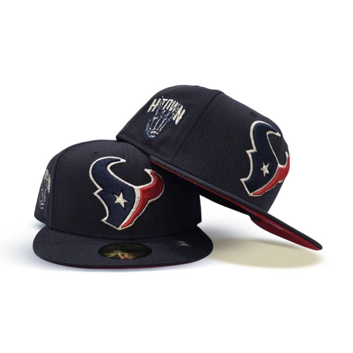ニューエラ New Era 【 Navy Blue Houston Texans Red Bottom H-Town Skeleton Rock Hand Side Patch 59Fifty Fitted Unisex 】 紺色 ネイビー 青色 ブルー ヒューストン テキサンズ Red 赤・レッド ズボン ボトムス ユニセッ｜スニケス