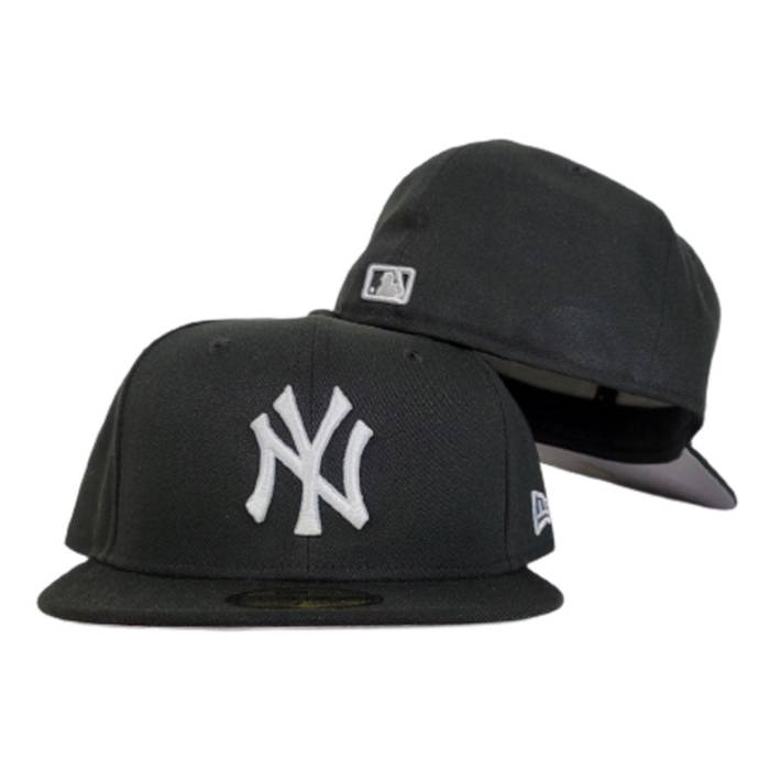 ニューエラ New Era 【 59Fifty New York Yankees Black On White Logo Fitted Unisex 】 ヤンキース 黒色 ブラック 白色 ホワイト ロゴ ユニセックス|スニケス