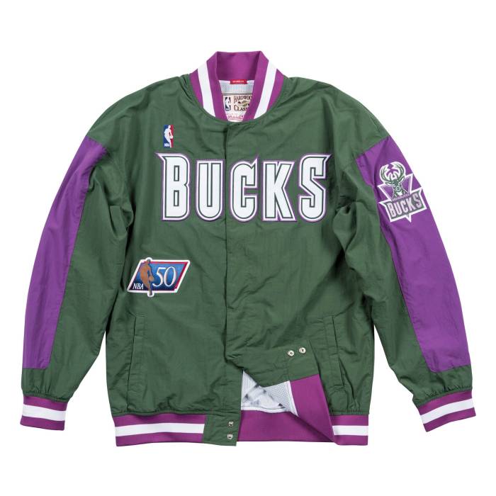 ミッチェル&ネス Mitchell & Ness 【 Authentic Milwaukee Bucks 1996-97 Warm Up Jacket Unisex 】 オーセンティック ミルウォーキー バックス ウォーム Jacket ジャケット ユニセックス