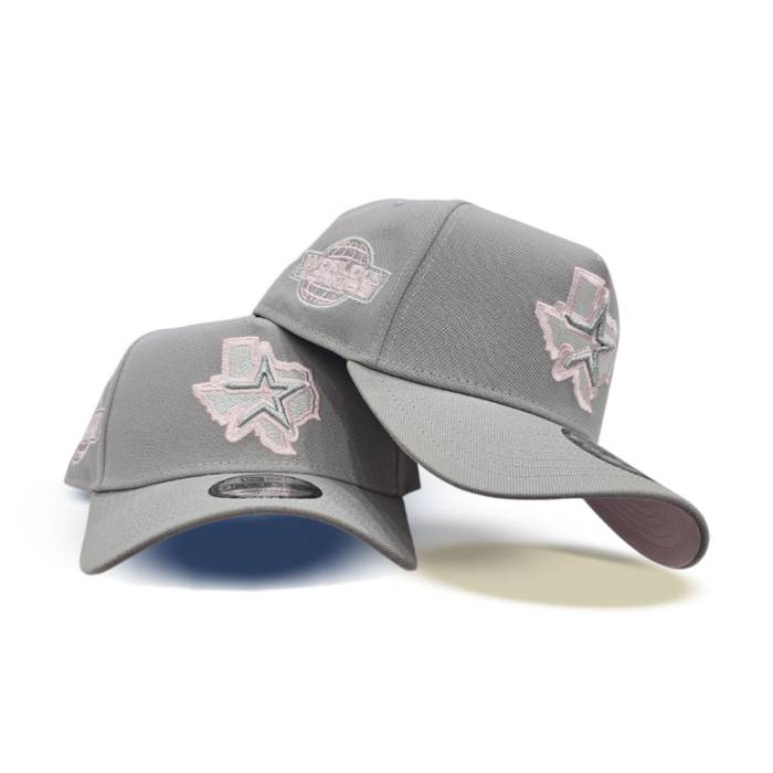 ニューエラ New Era 【 Light Gray Houston Astros Curved Brim Pink Bottom 2005 World Series Side Patch A-Frame 9Forty Snapback Unisex 】 gray 灰色・グレー・グレイ ヒューストン アストロズ pink ピンク ズボン ボトムス シ