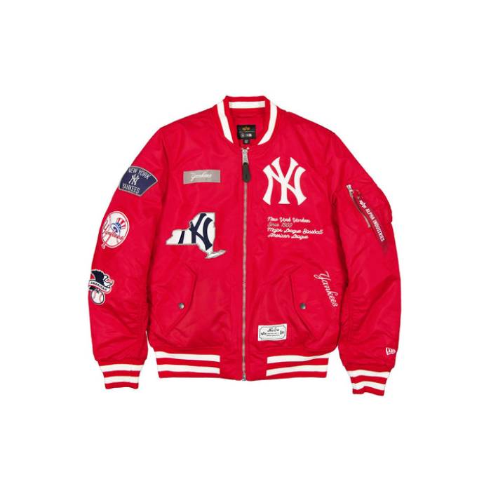 アルファインダストリーズ Alpha Industries 【 Red New York Yankees Ma-1 New Era Bomber Jacket Unisex 】 Red 赤・レッド ヤンキース Jacket ジャケット ユニセックス