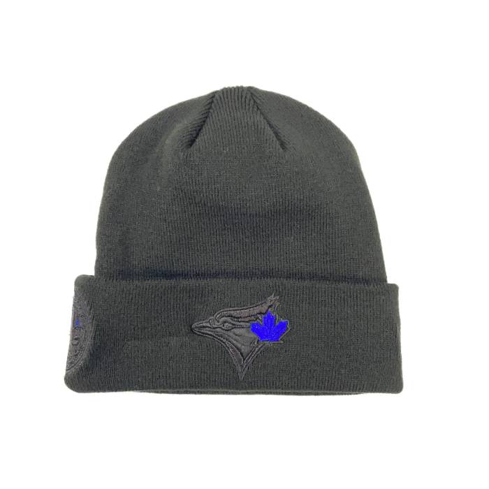 ニューエラ New Era 【 Black Toronto Blue Jays 30Th Anniversary Side Patch  Knit Beanies Unisex 】 黒色 ブラック トロント 青色 ブルー ニット ユニセックス