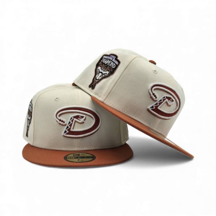 ニューエラ New Era 【 Off White Arizona Diamondbacks Rust Orange Visor Gray Bottom 1998 Inaugural Season Side Patch 59Fifty Fitted Unisex 】 白色 ホワイト アリゾナ ダイヤモンドバックス orange 橙・オレンジ gray 灰色・|スニケス
