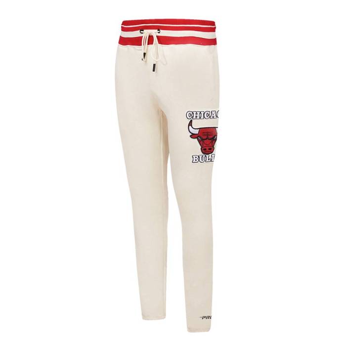 プロスタンダード Pro Standard 【 Off White Chicago Bulls Retro Classic Fleece Sweatpant Unisex 】 白色 ホワイト シカゴ ブルズ レトロ クラシック フリース ユニセックス