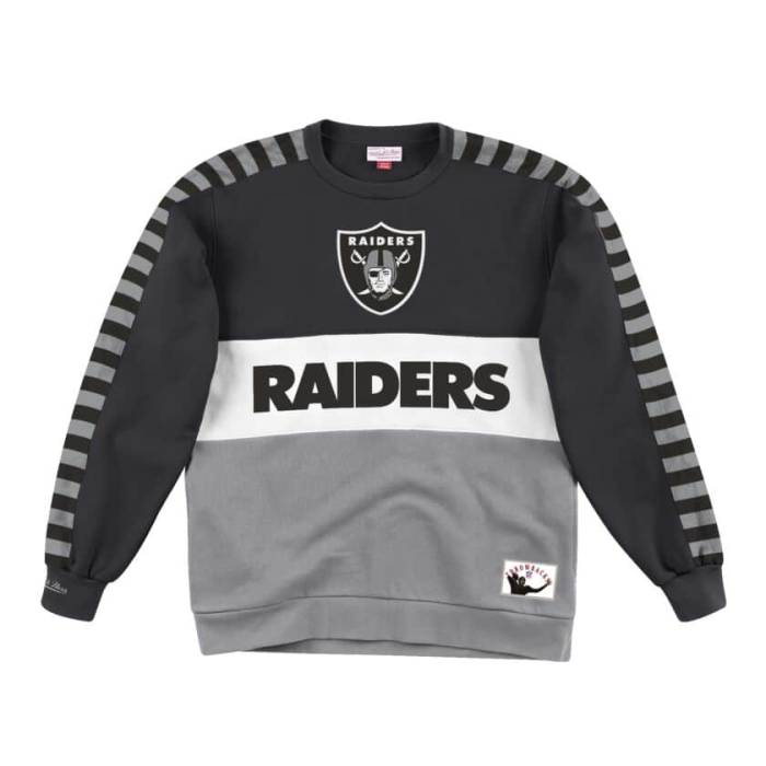 ミッチェル&ネス Mitchell & Ness 【 Oakland Raiders Scorer Fleece Crew Sweatshirt Unisex 】 オークランド レイダース フリース クルー スウェット トレーナー ユニセックス