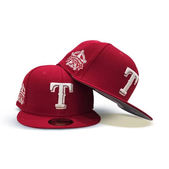 ニューエラ New Era 【 Red Texas Rangers Gray Bottom 1995 All Star Game Side Patch 59Fifty Fitted Unisex 】 Red 赤・レッド テキサス レンジャース gray 灰色・グレー・グレイ ズボン ボトムス Game ゲーム ユニセッ｜スニケス