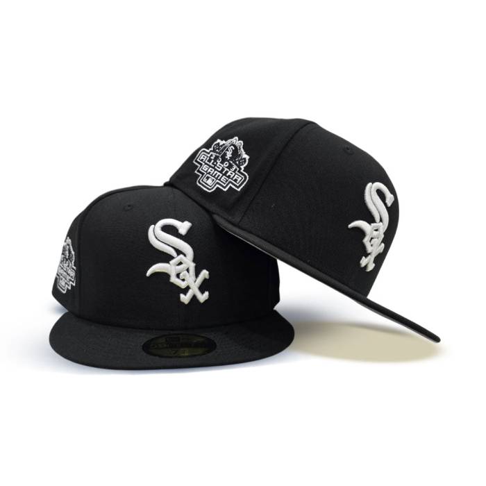 ニューエラ New Era 【 Black Chicago White Sox Gray Bottom Monotone 2003 All Star Game Side Patch 59Fifty Fitted Unisex 】 黒色 ブラック シカゴ 白色 ホワイト gray 灰色・グレー・グレイ ズボン ボトムス Game ゲーム｜スニケス