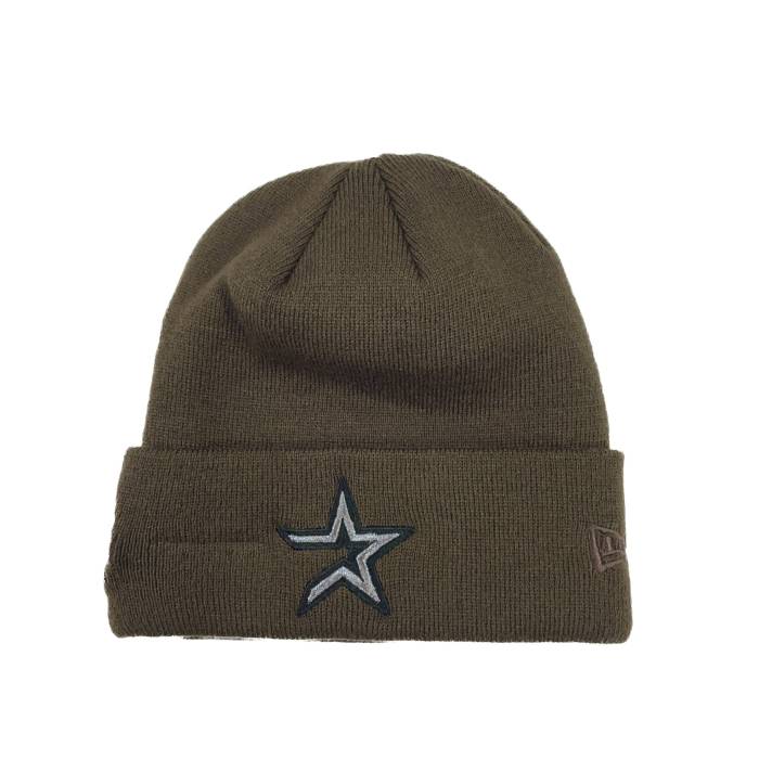 ニュー内鰓 New Era 【 Brown Houston Astros 45Th Anniversary Side Patch  Knit Beanies Unisex 】 赤銅色 赤銅色 ヒューストン アストロズ 編み物 ユニ一発やる