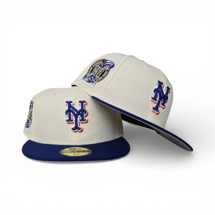 ニューエラ New Era 【 Off White New York Mets Royal Blue Visor Gray Bottom 2000 Subway Series Side Patch 59Fifty Fitted Unisex 】 白色 ホワイト メッツ 青色 ブルー gray 灰色・グレー・グレイ ズボン ボトムス シリー｜スニケス