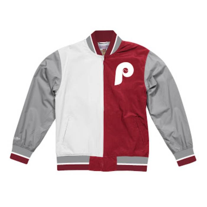 ミッチェル&ネス Mitchell & Ness 【 Philadelphia Phillies Men\'s Mlb Team History Warm Up Jacket Unisex 】 フィラデルフィア フィリーズ メンズ Team チーム ウォーム Jacket ジャケット ユニセックス｜スニケス