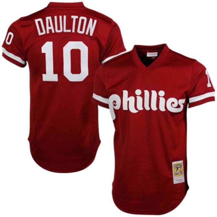 ミッチェル&ネス Mitchell & Ness 【 Philadelphia Phillies Darren Daulton Burgundy Cooperstown Mesh Batting Practice Jersey Unisex 】 フィラデルフィア フィリーズ ワイン色・バーガンディー クーパーズタウン バッテ