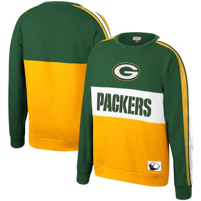 ミッチェル&ネス Mitchell & Ness 【 Green Bay Packers Scorer Fleece Crew Sweatshirt Unisex 】 green 緑・グリーン パッカーズ フリース クルー スウェット トレーナー ユニセックス